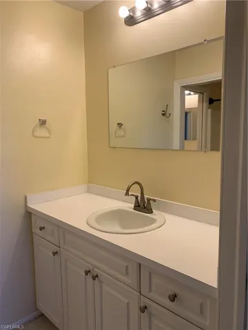 Bathroom featuring vanity