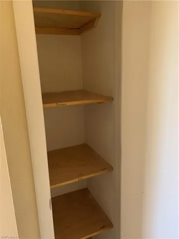 Linen closet in hallway