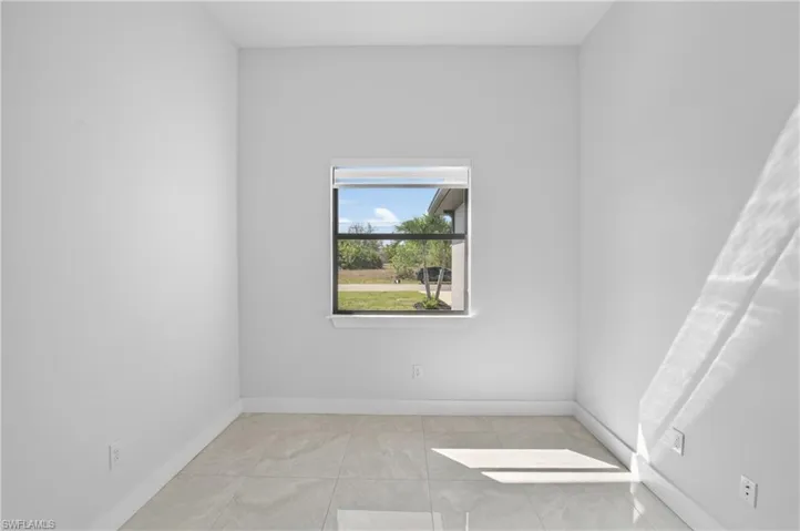 Empty room with baseboards