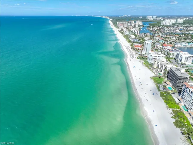 View of urban area featuring unending shoreline