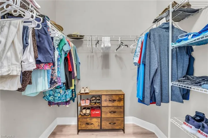 Spacious closet featuring wood-type flooring