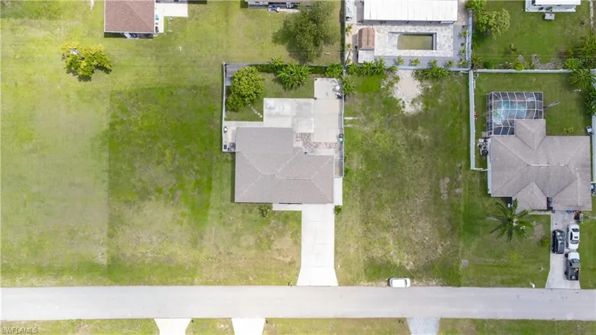 Aerial view of residential area