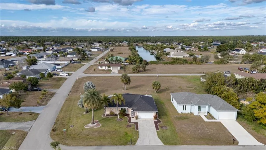 Aerial view of residential area