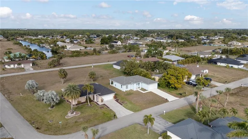 Aerial view of residential area