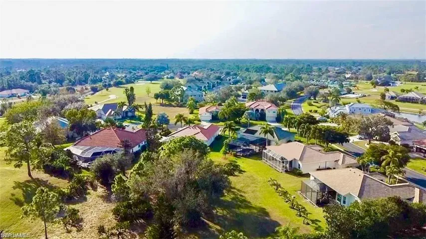 Aerial view of residential area