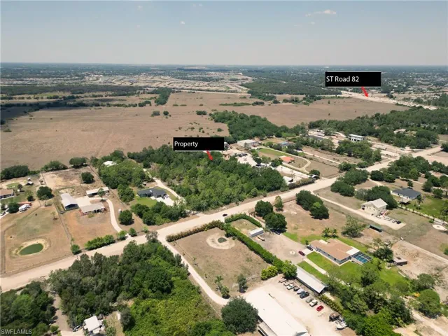 Birds eye view of property