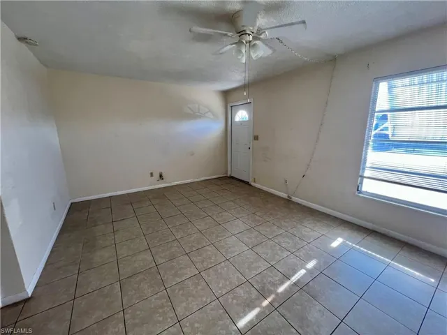 Tiled living room