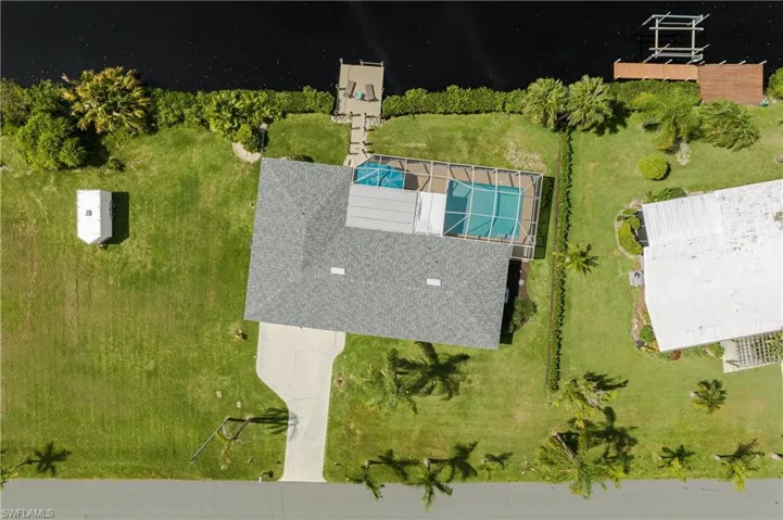 Birds eye view of property