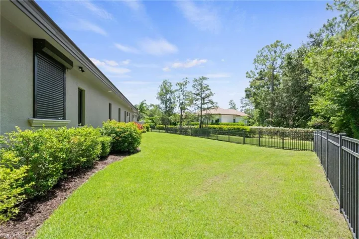 fenced in side yard