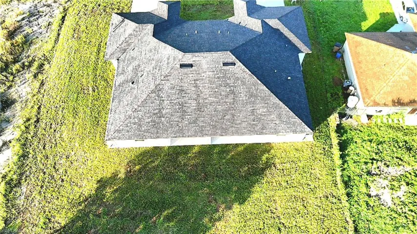 Asphalt shingle roof with multiple gables