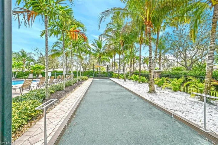 Bocce court in community rec area