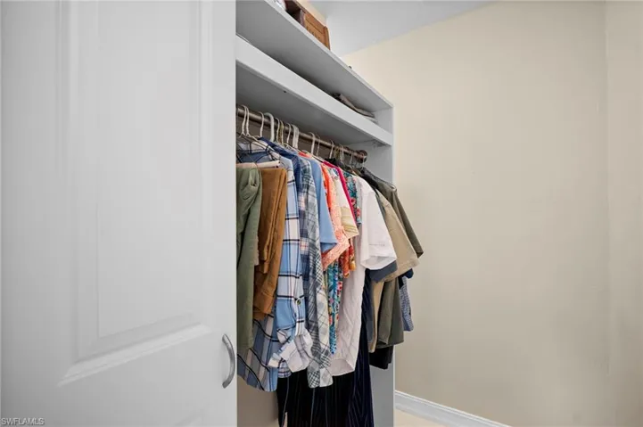 View of walk in closet