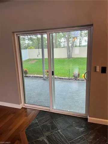 Entryway with baseboards