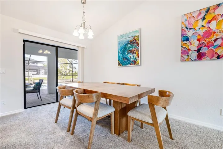 Dining area adjacent to the kitchen and living area