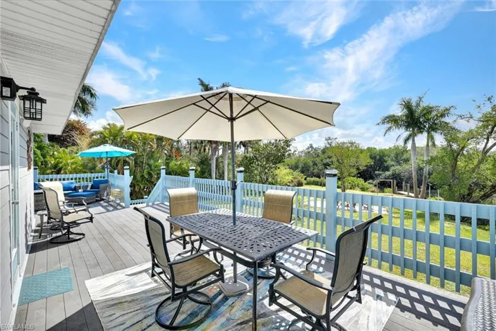 Deck featuring outdoor dining area