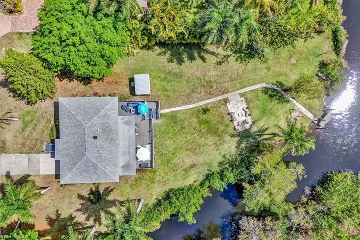 Drone / aerial view of a nearby body of water