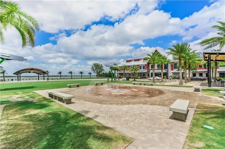 Surrounding community with a yard