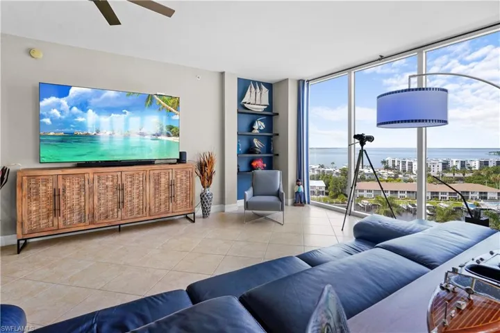 Floor to Ceiling Impact Windows Looking down the Caloosahatchee River