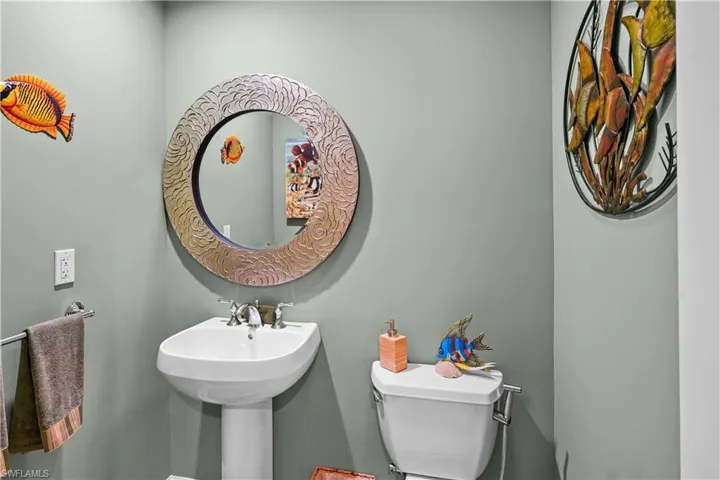 Convenient and desirable 1/2 bath for guests