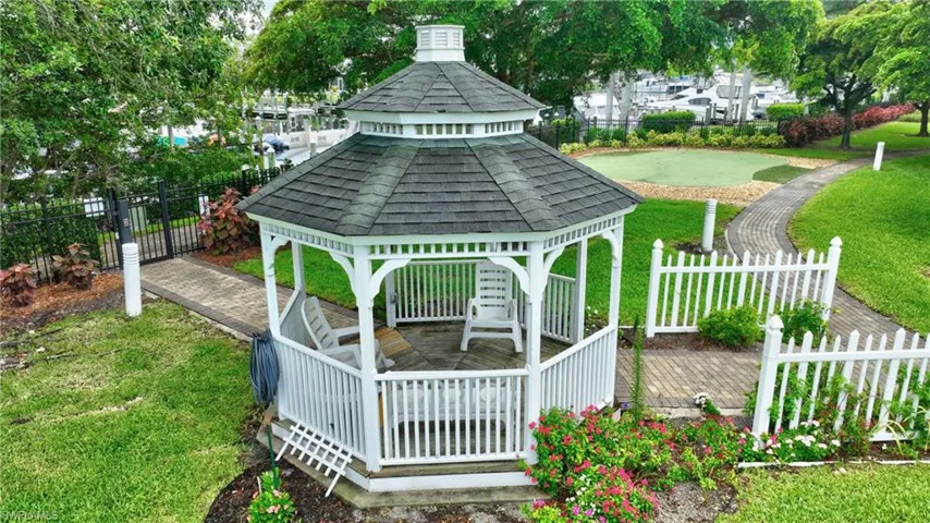 Gazebo and Putting Green As Part of the 12.5 Acres, Private, Park-Like Setting For Walks or Just to Relax in A Little Shade, Right Next to Marina!