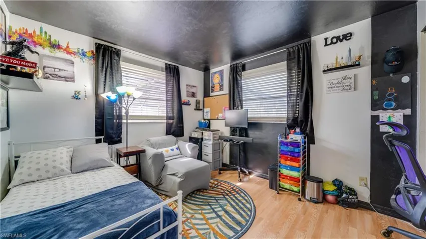 Bedroom featuring light wood finished floors