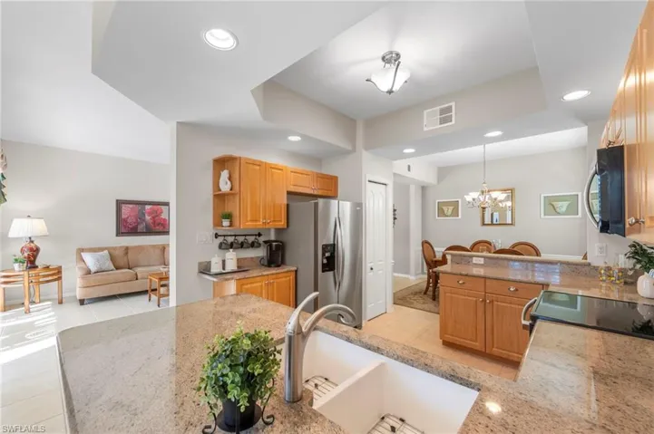 Plenty of counter space, pantry next to refrigerator