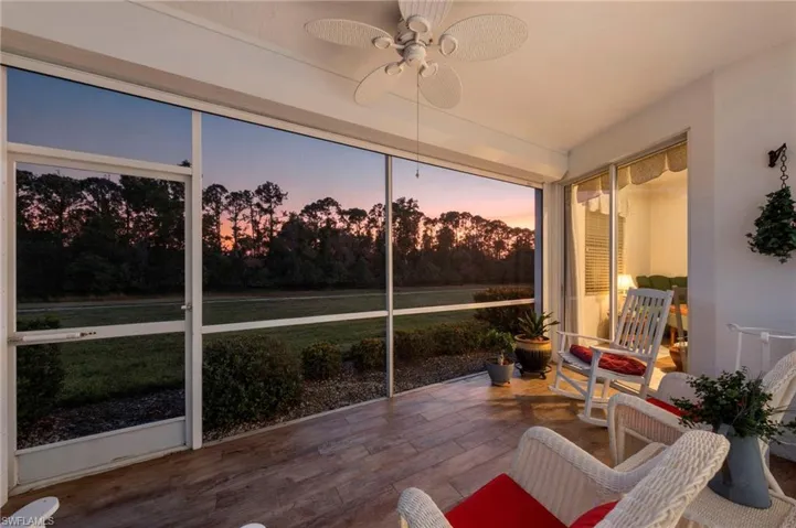 Enjoy the setting sun from your screened lanai