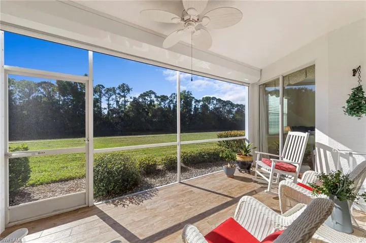 Lanai w/roll-down storm protection, tiled floor