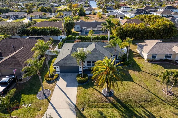 Aerial view of residential area