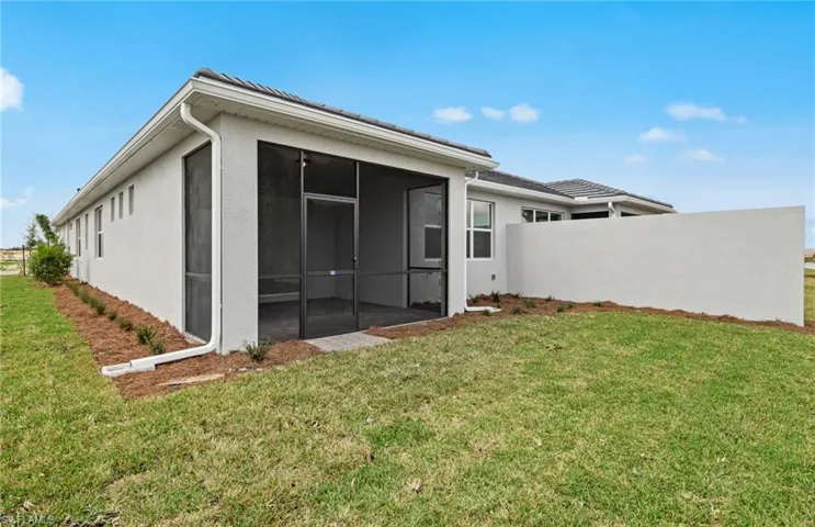 Backyard w/ privacy wall