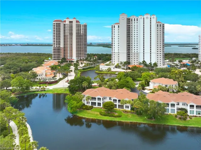 Aerial view of Eagle's Nest and the surrounding Bonita Bay neighborhoods. Yes, that is the Gulf of Mexico in the distance.