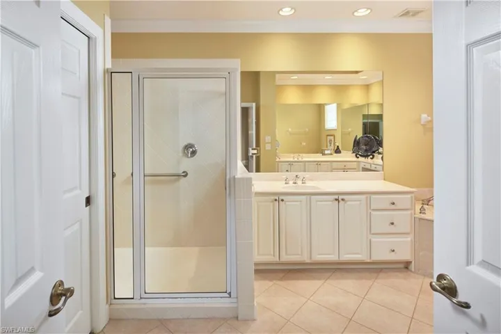The walk in shower is EXTREMELY spacious!