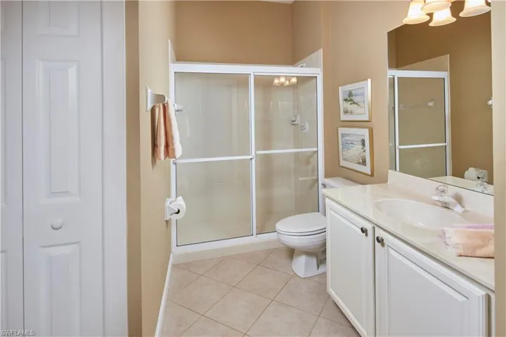 Guest bath with walk in shower.