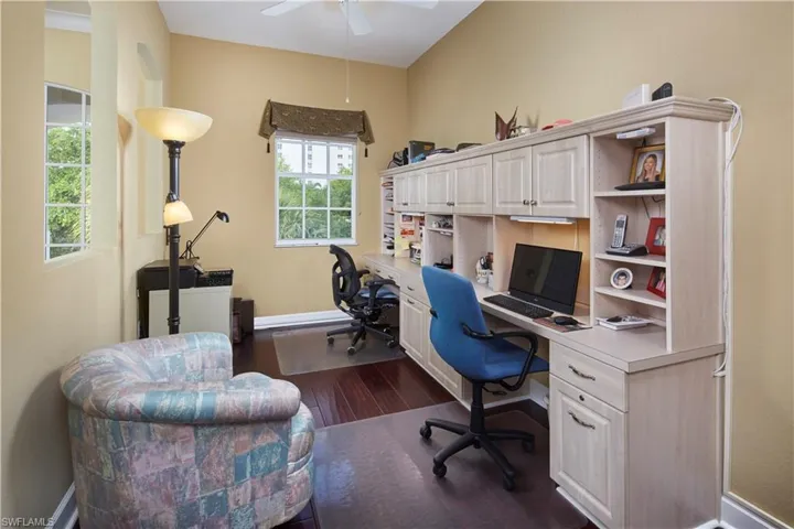 Located at the top of the staircase to the left and away from the main living area - the perfect spot for an office!