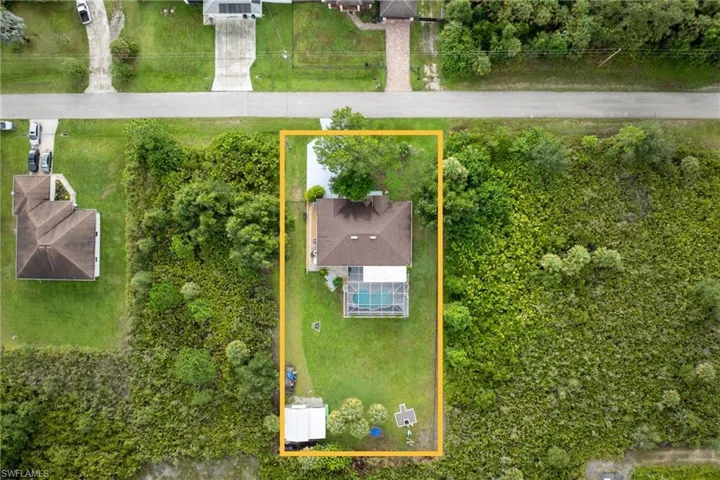 View of property location with property parcel outlined