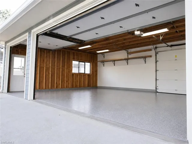 3 Car Garage with epoxy floor