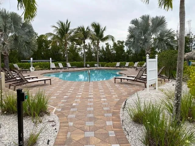 Community pool just steps away.