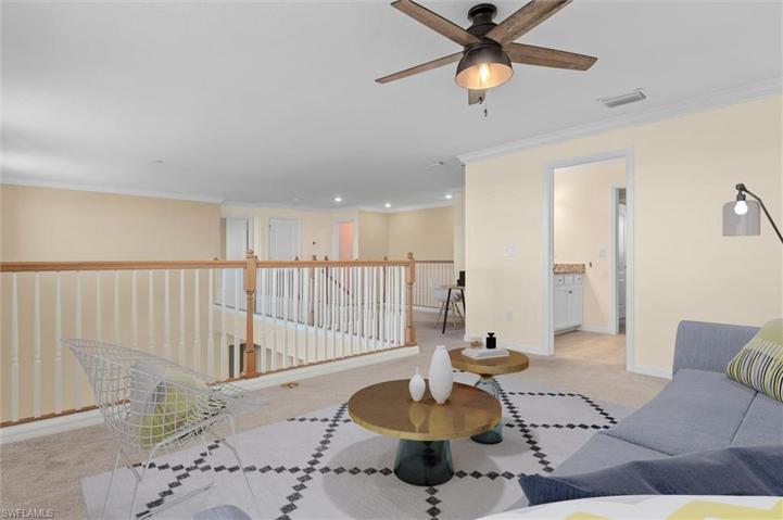 Upstairs loft virtually staged