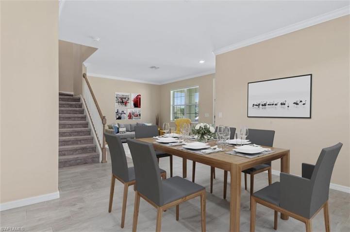formal dining room virtually staged