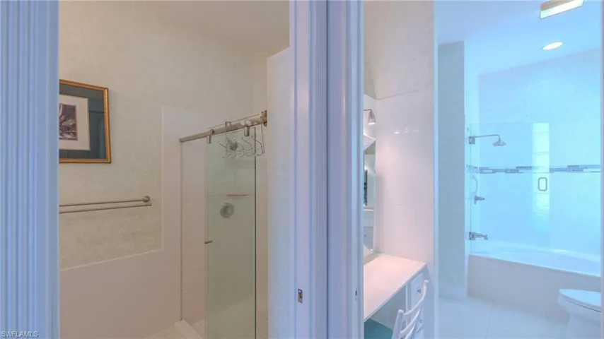 Full bathroom featuring vanity and tile patterned floors