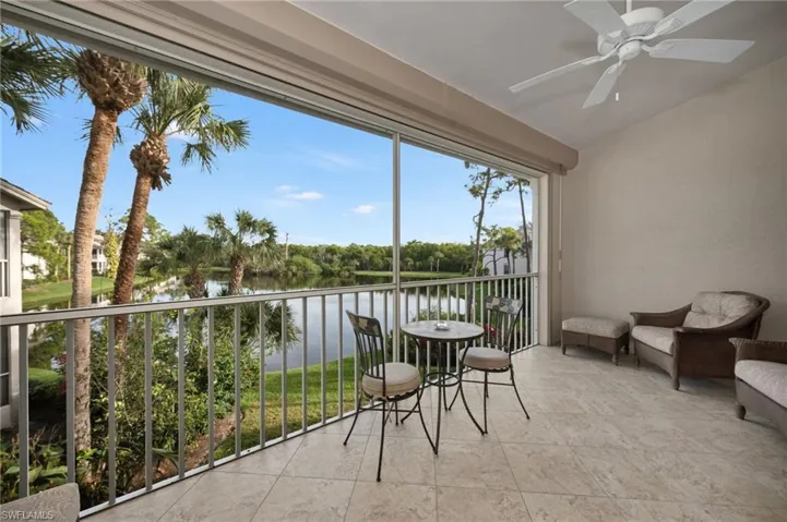 Lake view off the lanai. Protected with hurricane shutters.