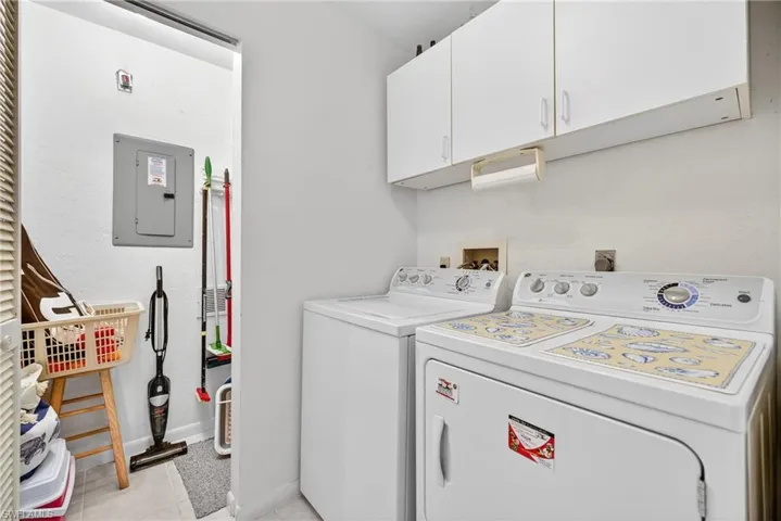 Laundry room open to electric