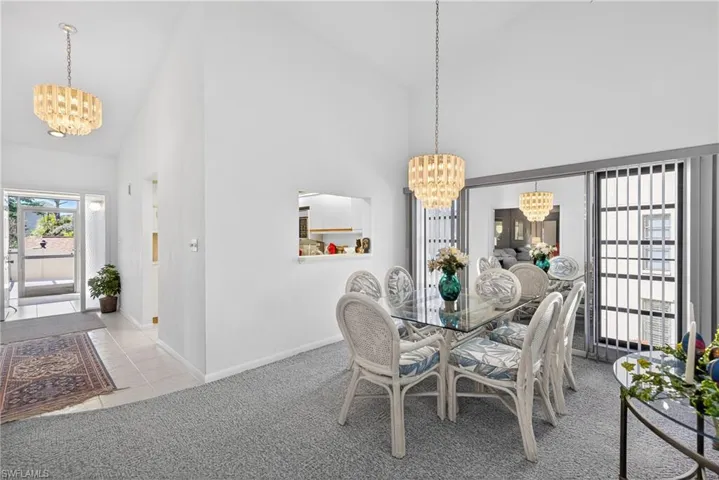 Dining space open to kitchen