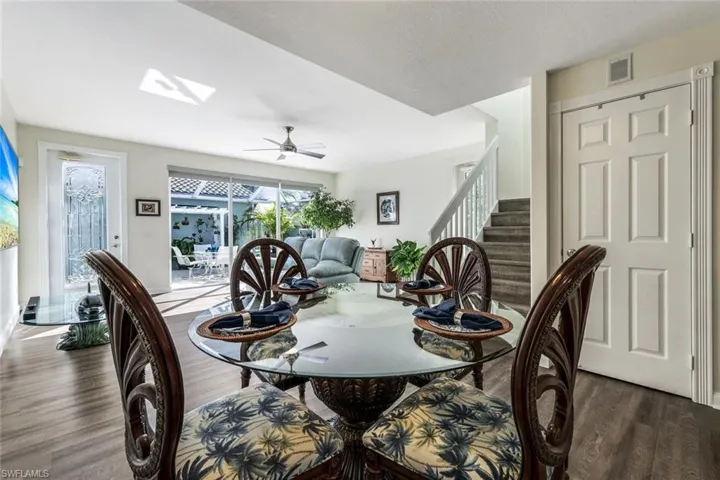 Dining Area overlooking Great Room, Lanai & Staircase