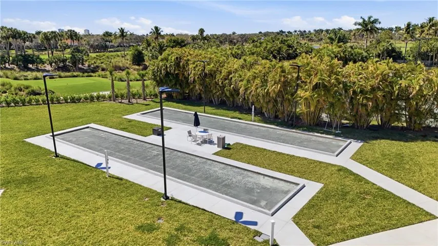 Bocce courts within the community