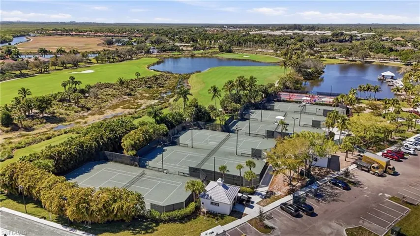Tennis and pickleball courts within the community