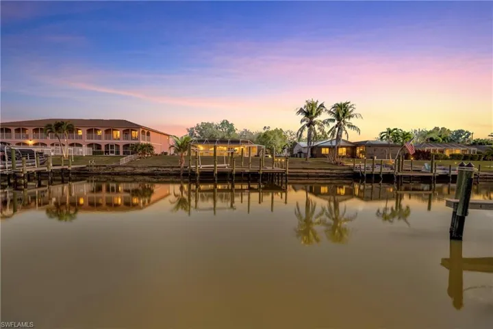 Water view with a boat dock