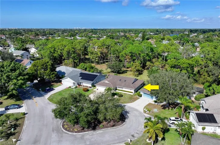 Aerial perspective of suburban area