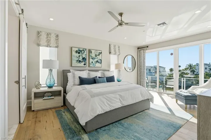 Stunning oak hardwood floor, impact slider, balcony overlooking water view, ensuite bathroom.
