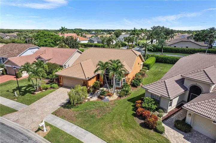 Aerial view of residential area